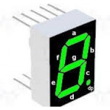 7 segment green color